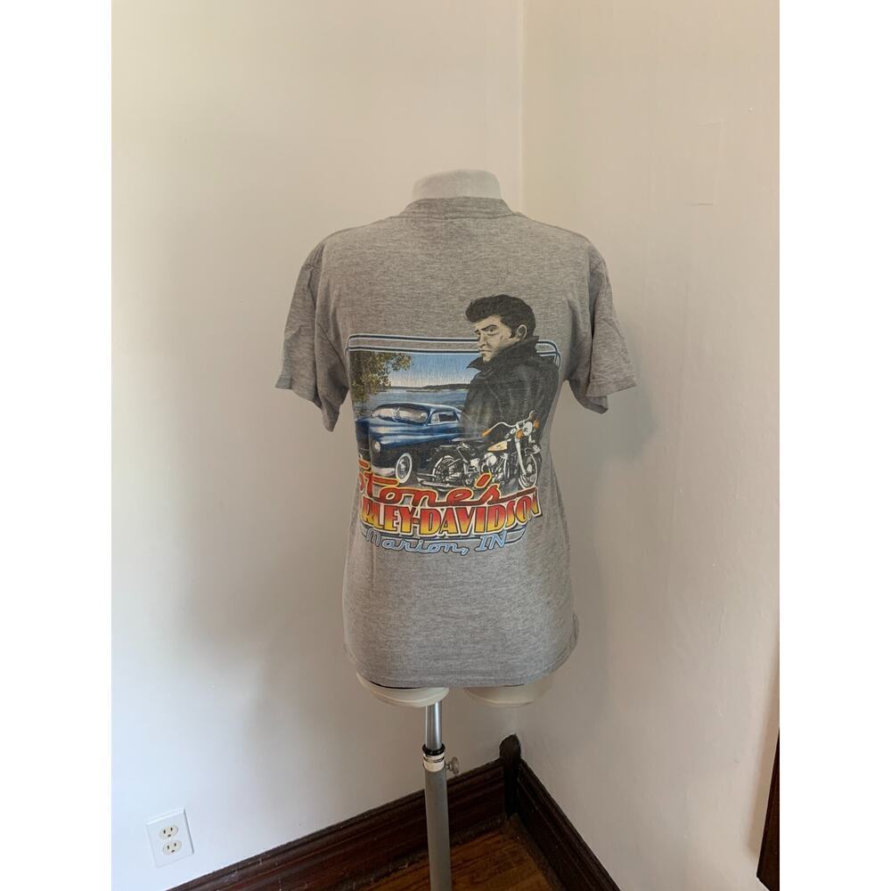 Harley Davidson James Dean VTG T-Shirt S Gray Motor For Life y2k 2000 Motorcycle